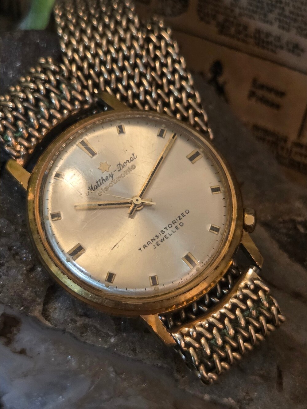Vintage Rare Matthey-Doret 17 Jewel Electronic watch